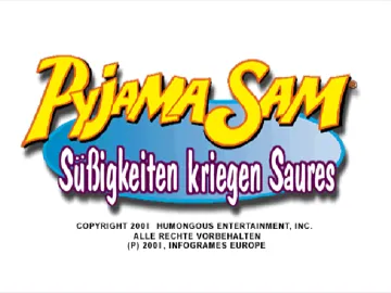 Pyjama Sam - Suessigkeiten kriegen Saures (GE) screen shot title